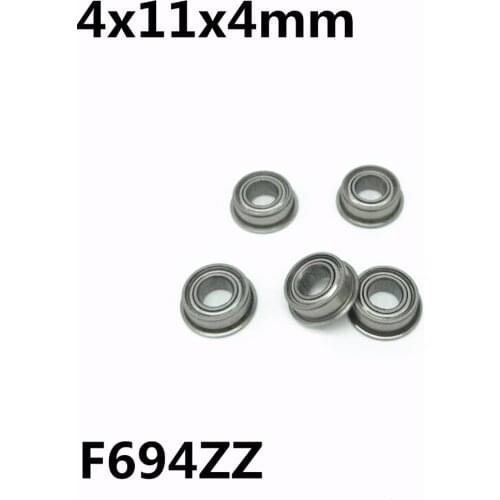 50Pcs F694ZZ 4x11x4mm Flange Bearings Deep Groove Ball Bearing High Quality F694Z F694