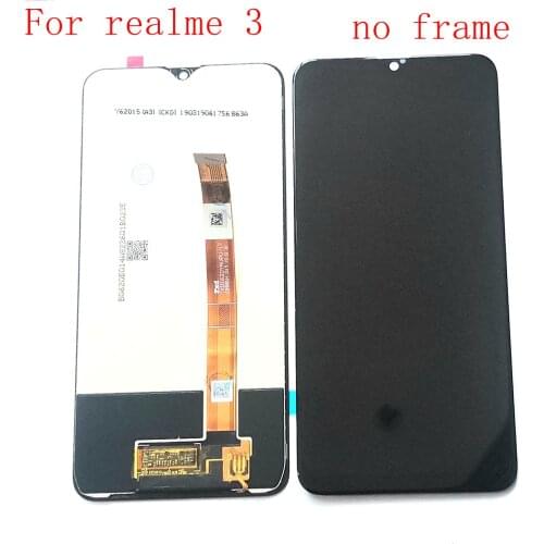 6.22" For Realme 3 RMX1825 RMX1821 screen digitizer touch glass full set real me3 lcd frame realme3