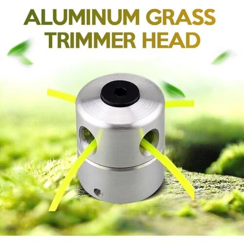 Aluminum Grass Trimmer Head With 4 Lines Brush Cutter Head Lawn Mower Accessories Cutting Line Head for Strimmer Replacement