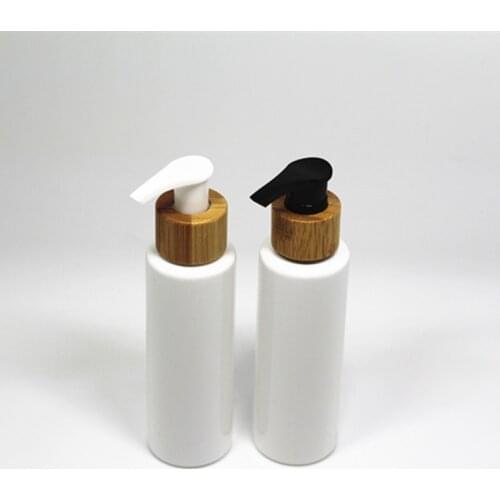 Free Shipment Empty 5ps/lot 500ml Plastic PET Shampo Bottle Lotion Pump with Bamboo Lid