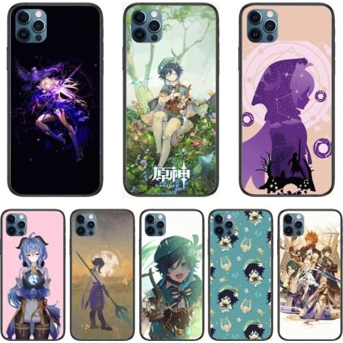 Genshin Impact Case study Fashion Phone Case cover For OPPO A91 9 83 79 92s 5 F9 A7X Reno2 Realme6pro 5 black tpu cell cover