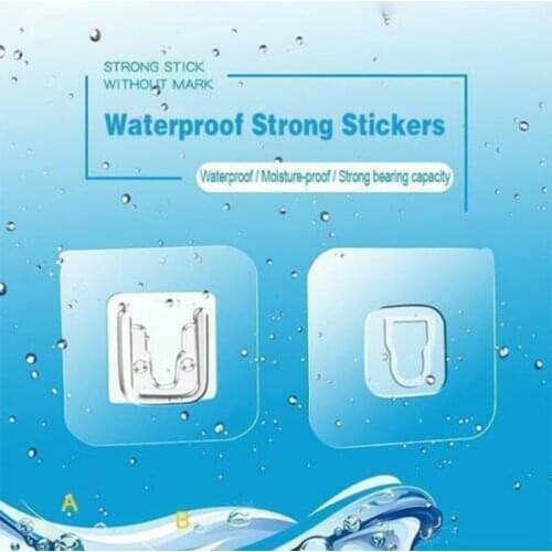 5/10 Pairs Double-sided Adhesive Wall Hooks Waterproof Clothes Hats Towel Hooks Kitchen Bath Door Hooks Multi-Purpose Hooks HOT