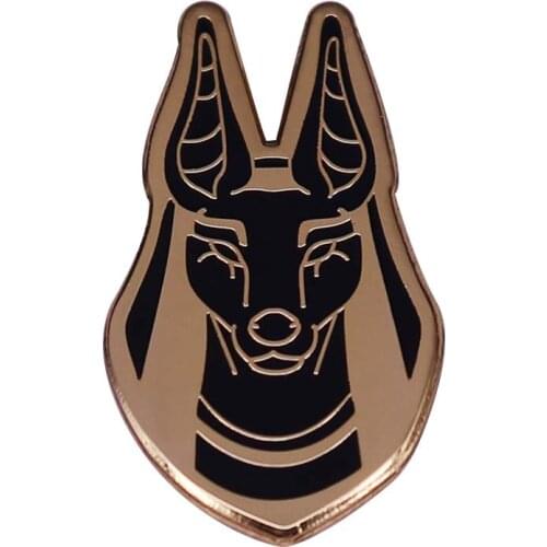 Mysterious God Anubis Enamel Pin dog head Brooch Acient Egypt Creature Badge sphinx mystery Accessory