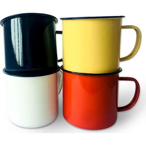 Enamel Tea Cup Ceramic Mug Outdoor Home Vintage Breakfast Milk Coffee Cup Gift Mugs Tumbler Coffee Mug