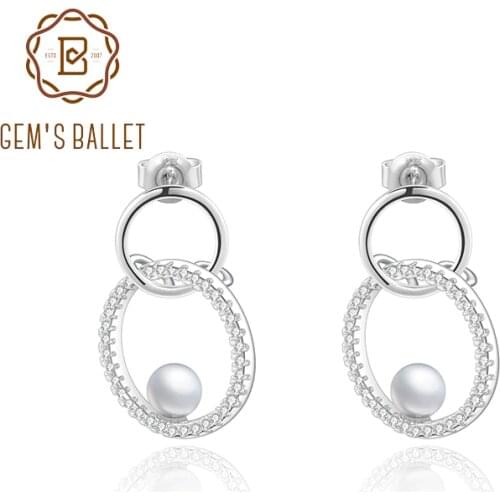 Серьги с жемчугом GEM'S BALLET China At AliExpress