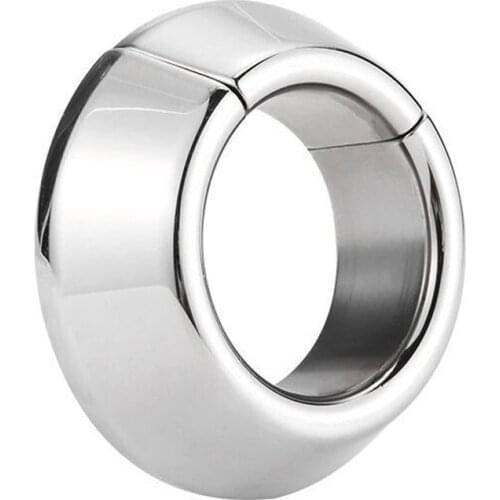 Metal Magnet Penis Rings Male Chastity Training Device Stainless Steel Cock Ring Dick Scrotum Bdsm Sex Toys For Men Stretcher