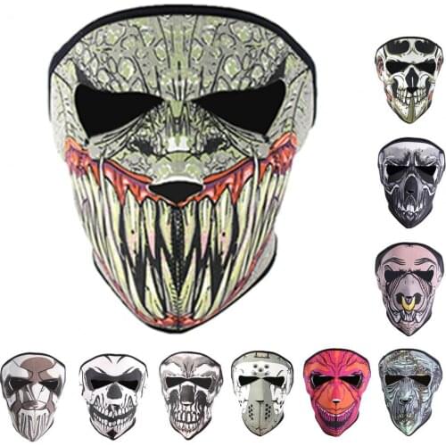 Halloween Face Cover Reusable Breathable Chloroprene Rubber Festival Cosplay Face Cover for Party бандана мужская head scarf