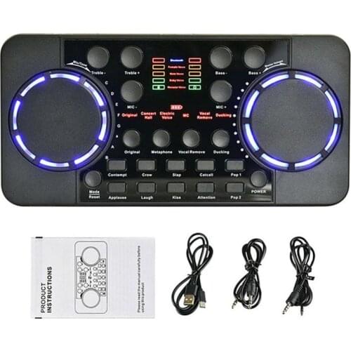 Mixer Live Recording Studio Singing Portable External Bluetooth 4.0 Noise Reduction Card Computer Mobile Phone Recording