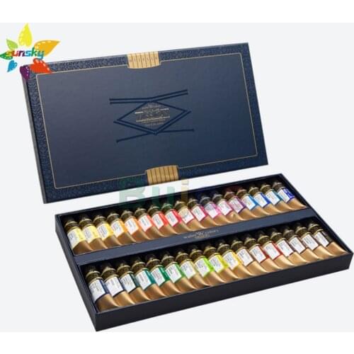Original MijELLO 18/24/38 color solid watercolor Tubular watercolor paint set drawing student newer pigment portable art set