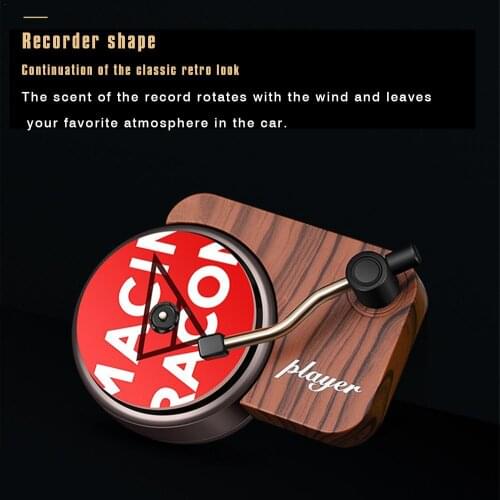 Car Air Freshener Recorder Aromatherapy Turntable Retro Car Vent Aromatherapy Aroma Car Perfume Diffuser Decor Car Styling Acce