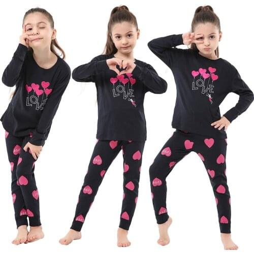 2020 Kids Boys Girls Unicorn Pajamas Set 100% Cotton Children Sleepwear 2 Pieces Cartoon Tops+Pants Toddler Clothes Pyjamas Suit