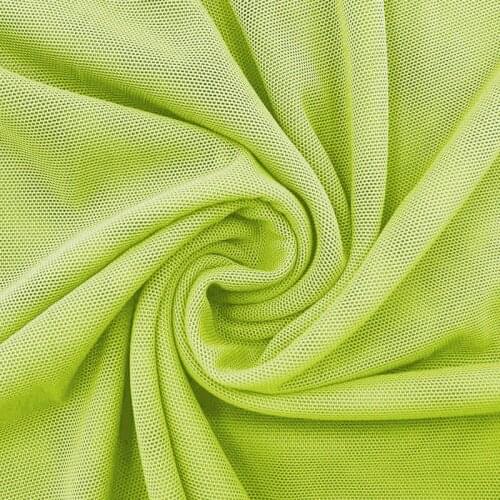 Mesh fabric Net diy high elastic 40D Nylon Spandex 4 way stretch power wedding decoration tulle Chartreuse veil