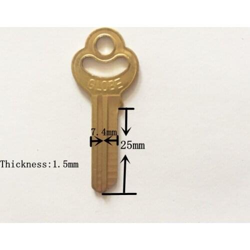 Locksmith supplies gloden color 25mm length door key blanks A001 blank keys[5pcs/lot]
