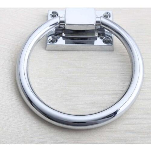 Modern fashion drop ring silver chrome sofa chair pull handle bronze golden black wooden door handle