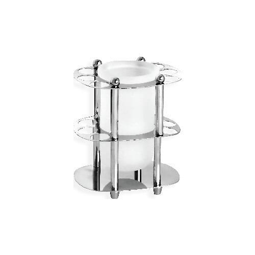 Steel Bathroom Pattern Metal Set Top Tooth Brush Holder Glazed