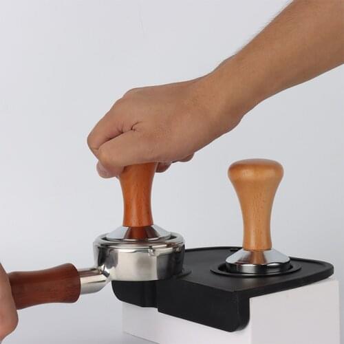 Coffee Tamper Wooden Handle Barista Espresso Machine Grinder 51mm for Coffee and Espresso Powder Hammer