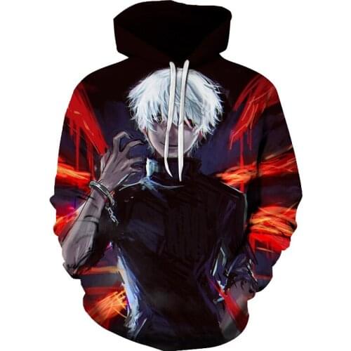 Tokyo Ghoul 3d Hoodies 2019 New Design Mens Hoodies And Sweatshirts Tokyo Ghoul Hip Hop Anime Hoodies Men Casual Funny Black Jap