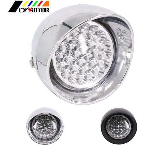 Universal 12V Motorcycle Retro ABS Front Headlight Headlamp For Harley Touring Chopper Bobber Triumph Custom off-road Cafe Racer