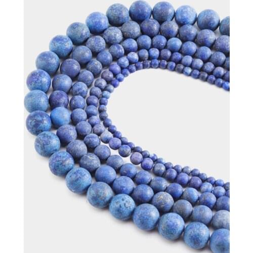 Xinyao Matte Natural Stone Beads lapis lazuli Round Loose Stone Beads For Jewelry Making DIY Bracelet Earrings Accessories 15