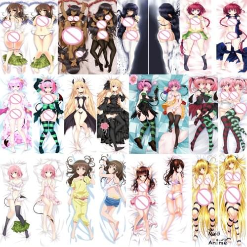 Japanese Anime To Love Ru Yuuki Mikan & Eve & Kotegawa Yui Sexy Dakimakura pillow cover hugging Body pillowcases