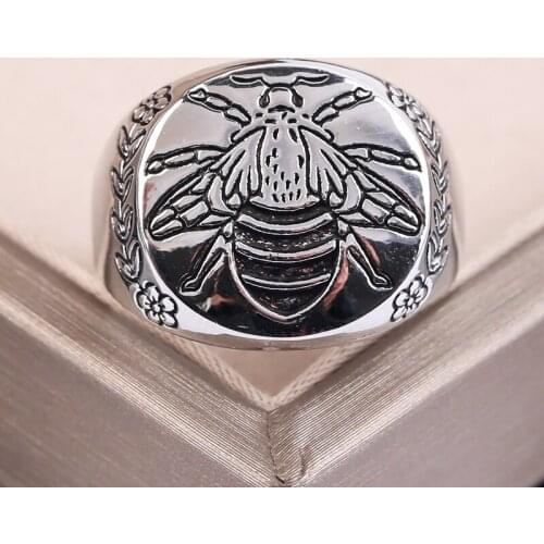 New Fashion Bohemia Insect Honeybee Rings for Women Personality Punk Silver Color Finger Ring Couple Jewelry Birthday Gift