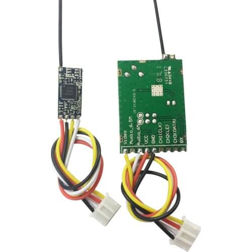 1Set 2.4Ghz 100MW Wireless Surveillance Video Transmitter + Receiver Default Channel 2370 Micro Audio Video Transceiver Module