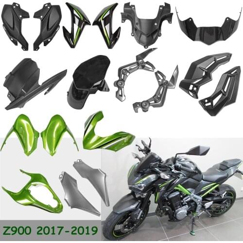 18PCS Motorcycle Full Fairing Injection Front Beak Side Gas Tank Cover Panel Mudguard Seat Cowl For Kawasaki Z900 2017 2018 2019