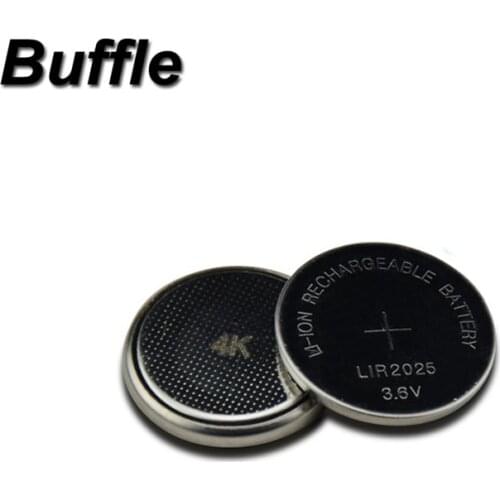 2x Buffle LIR2025 Rechargeable Battery for BMW Car Key Li-ion Battery Button/Coin Cell 3.6V 30mAh Repleace CR2025