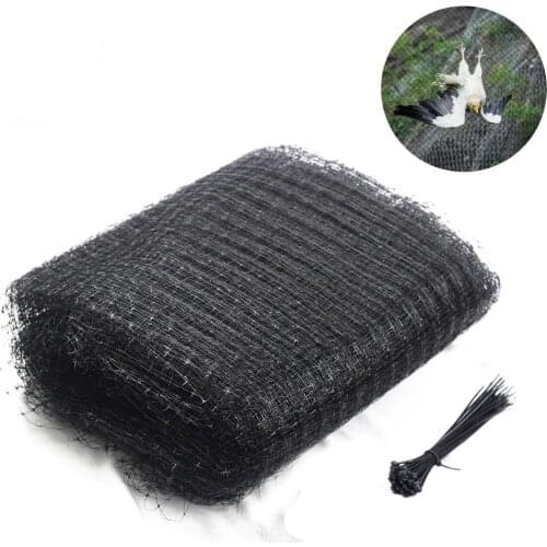 2PCS Gardening Pest Control Bird Net Anti Bird Netting with 20/50 ties Fruit Tree Vegetables Protection Garden Mesh Protect