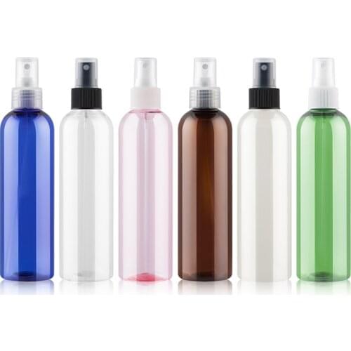24Pcs/lot 250ML Empty Plastic Perfume Spray Bottle Fine Mist PET Bottles Container With Pump Cosmetic Container Bottles