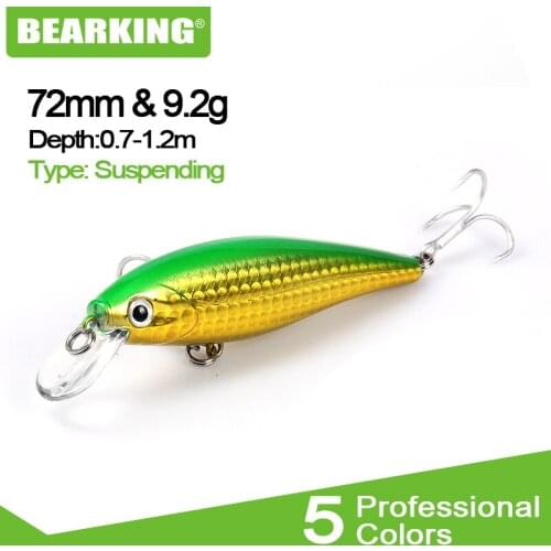 7.8cm 9.2g Bearking New 1PC New Arrival Hot Sale Minnow Hard Fishing Lure Bait Fresh Water Fishing Tackle Artificial Lures Bait