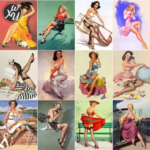 Diamond Art for Adults Long-Legged Beauty Full Drill Mosaic Embroidery Cross Stitch Kits Round Square Rhinestones for Home Decor