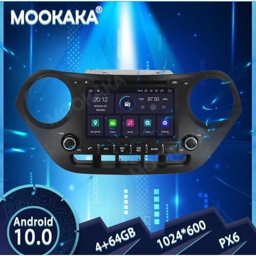PX6 IPS Android 10.0 4+64G Car Multimedia Radio For Hyundai i10 2013-2017 GPS Navi Auto Stereo Recorder Head Unit DSP Carplay