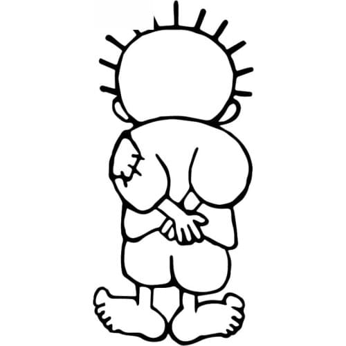 Car Stickers Handala Hanzala Personality Car Stickers Bumper Decoration Decals Creative Waterproof Black/white,18cm*8cm