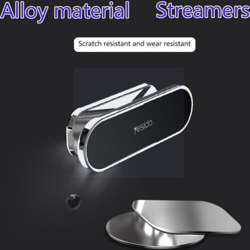 Yesido C55 Car Phone Holder Stand Mini Strip Shape Car Wall For IPhone Samsung XiaomiGPS Mount Metal Holder Rack Magnet