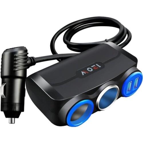Car Cigarette Lighter 120W One Minute Two Cigarette Lighter Car Dual Usb Mobile Phone Charger Universal