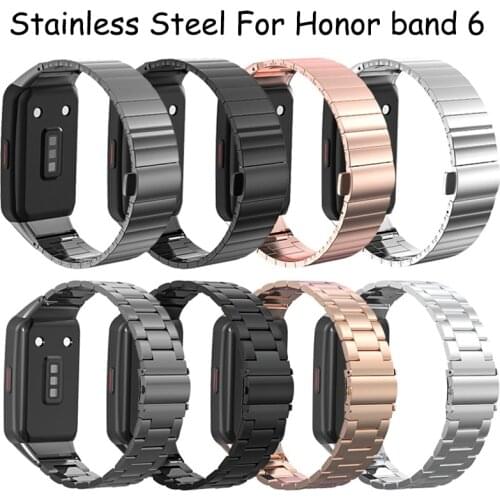 Stainless Steel For Honor 6 Band Strap Smart Watch Wristband for Huawei honor smart watch 6 Strap Bracelet Accessories