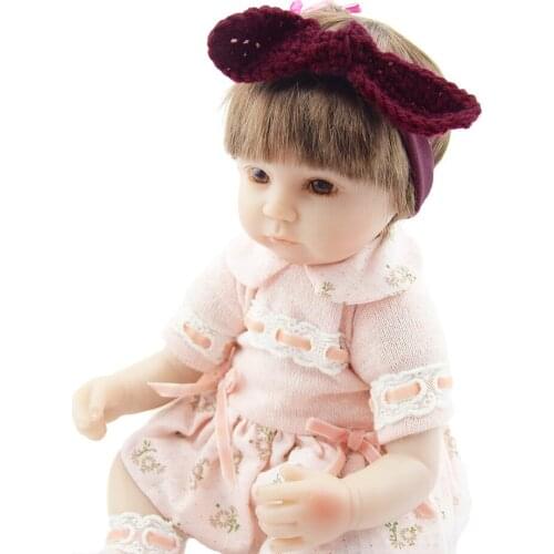 Childrens Solid Color Knitting Wool Bunny Ears Elastic Hairband Cute Crochet Knotted Infant Nylon Headband Kid Hair Accessories