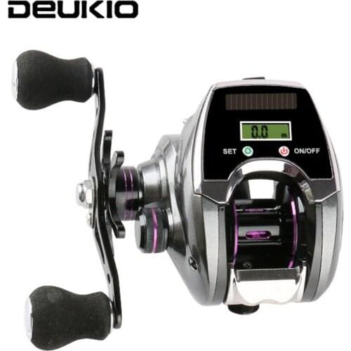 DEUKIO Digital Display Fishing Baitcasting Reel 6+1BB 8.0:1 Speed Ratio 10Kg Max Drag Magnetic Brake Metal Fish Spool Wheel Coil