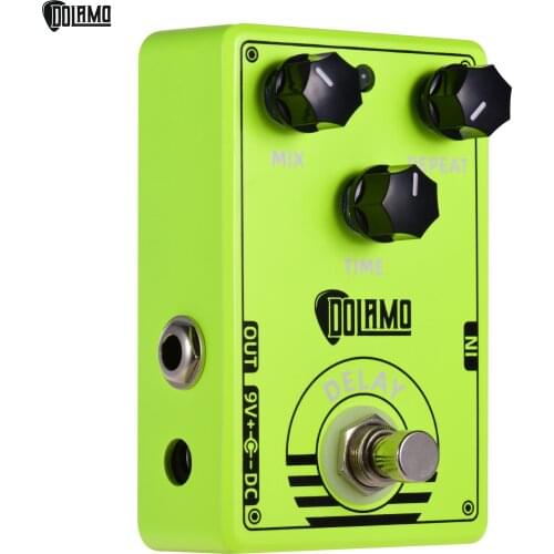 Dolamo D-14 Delay Guitar Effect Pedal Delay Pedal with Mix Repeat and Time Controls True Bypass Design for Electric Guitar