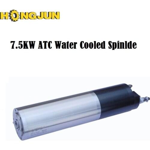 HONGJUN cnc router carving spindle ATC 7.5kw water cooled spindle BT40/ISO40 for wood working cnc router