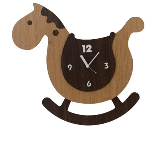 Creative Pendulum Wall Clock Modern Design Wood Cartoon Childrens Clocks Living Room Bedroom Modern Decor Silent Wall Watch