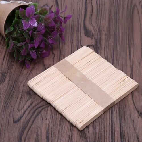 50PCS Wooden Waxing Wax Spatula Tongue Depressor Disposable Bamboo Sticks Kit MOLF