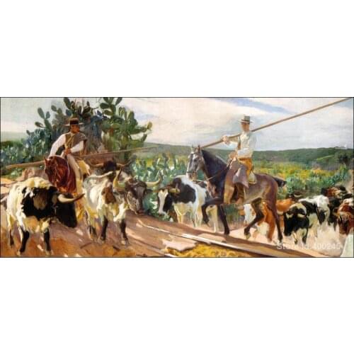 Wall art Andalusia The Round Up by Joaquin Sorolla y Bastida decor paintings Hand painted High quality