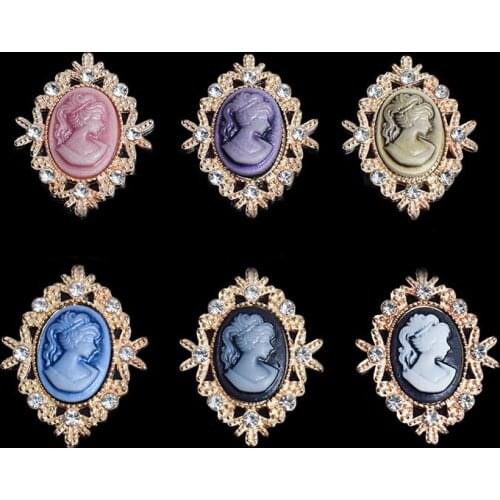 2019New 100Pcs Rhombus Girl Head Oval Center Rhinestones Buttons for Wedding Decoration BD87 and DIY Hair Accessories BD87