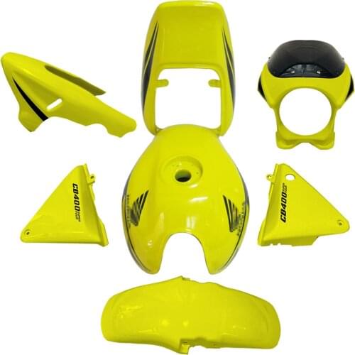 Suitable for Honda CB400 1992 1993 1994 1996 yellow fairing body fairing with induction copper oil tank