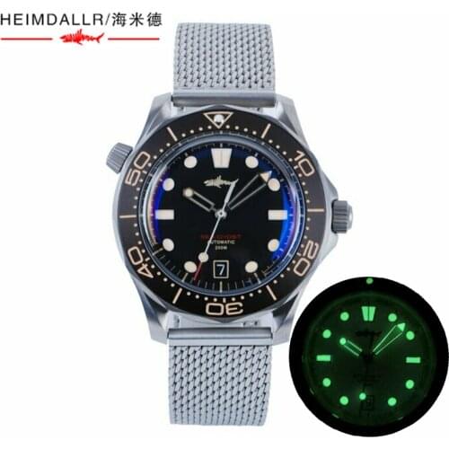 Heimdallr Titanium Luxury Watch Men Automatic Self Winding Mechanical Watches Diver 200m Waterproof Aluminum Bezel CN(Origin)