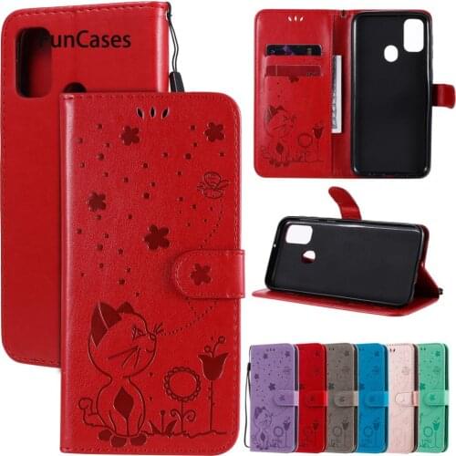 Blue PU Leather Book Wallet Phone Bag Case For estuche Samsung M30S Cartoon Telephone Mobile Covers sFor Samsung Csse Galaxy M21