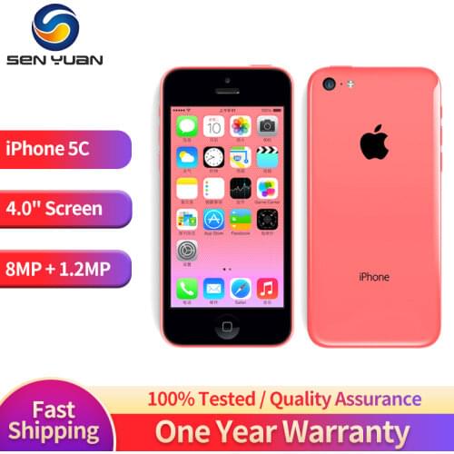 Apple iPhone 5C Original 4.0 Inch 8GB/16GB/32GB ROM 1GB RAM Dual Core 8MP Camera IOS WIFI GPS Bluetooth Unlocked Smartphone