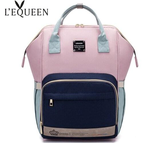 LEQUEEN Diaper Bag Large Capacity Nappy Bag Baby Care Mummy Maternity Bag Waterproof Antifouling Backpack baby bag